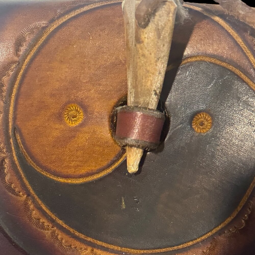 VTG Leather Belt Pouch Handcrafted Renaissance Faire Medieval Cosplay LARP SCA - Picture 2 of 10